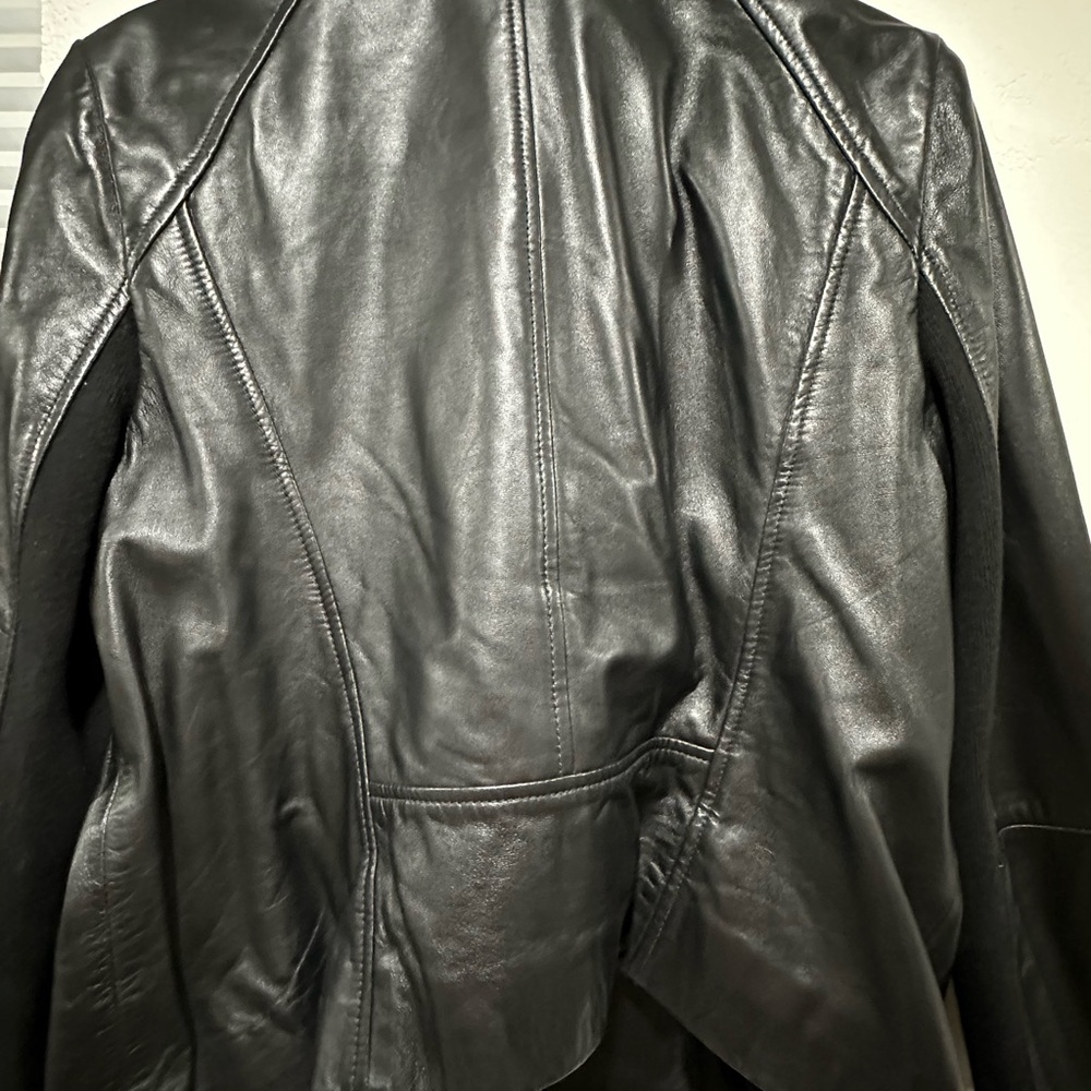 Nordstrom Black Leather Moto Jacket - Picture 10 of 14